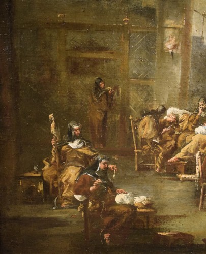 Nuns in the Convent - Workshop of Alessandro Magnasco, (Genoa, 1667-1749) - Louis XIV